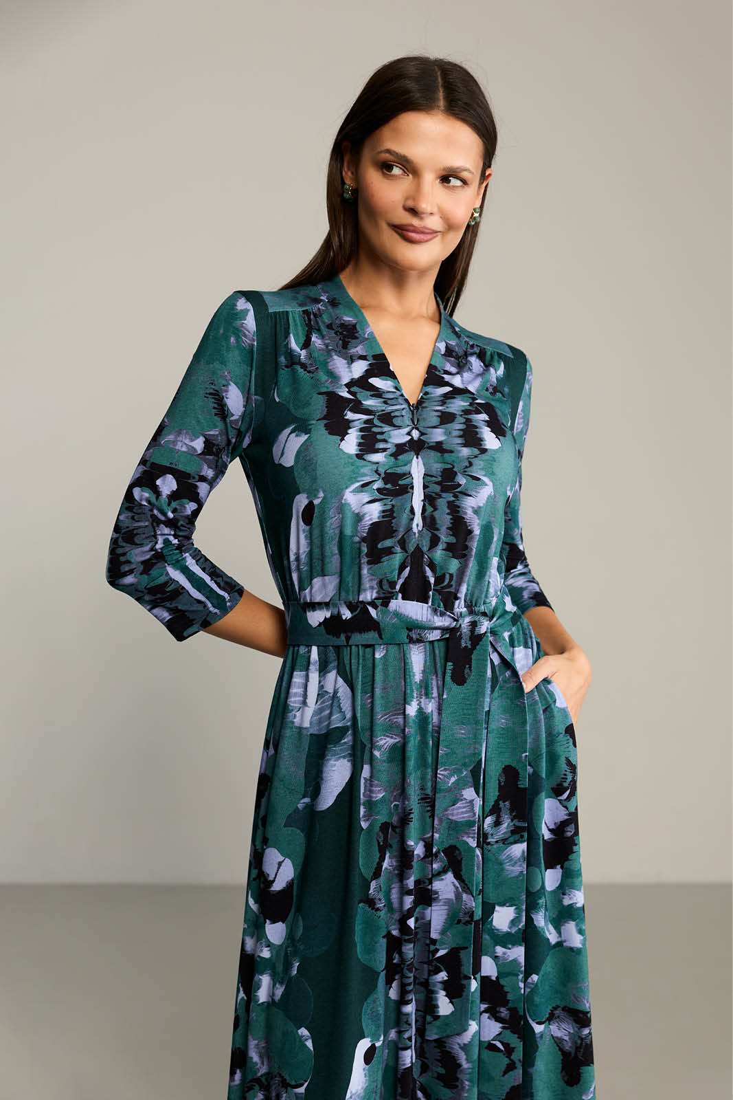 Sukienka LIBERTY DRESS print Rorschach green