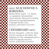 ROMAN HOLIDAYS burgundy chessboard print