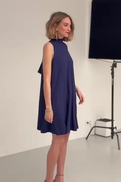 Dress CASERETA night navy blue