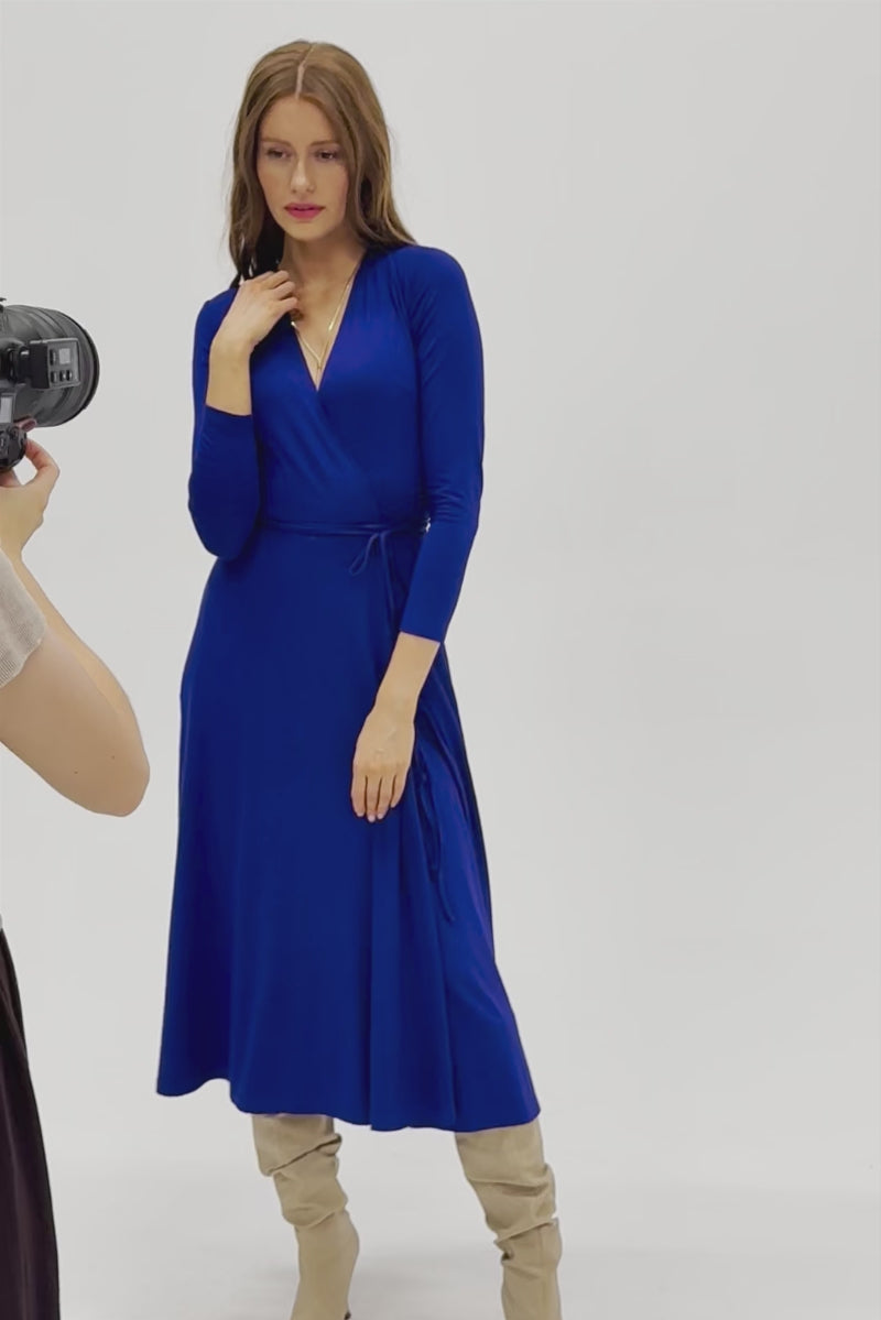 Sukienka DREAMGIRL z długim rękawem art blue