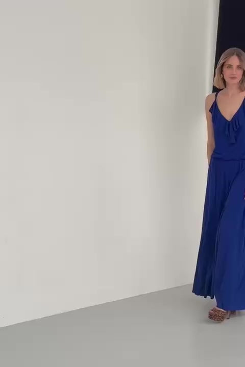 RUFFLED MAXI art blue