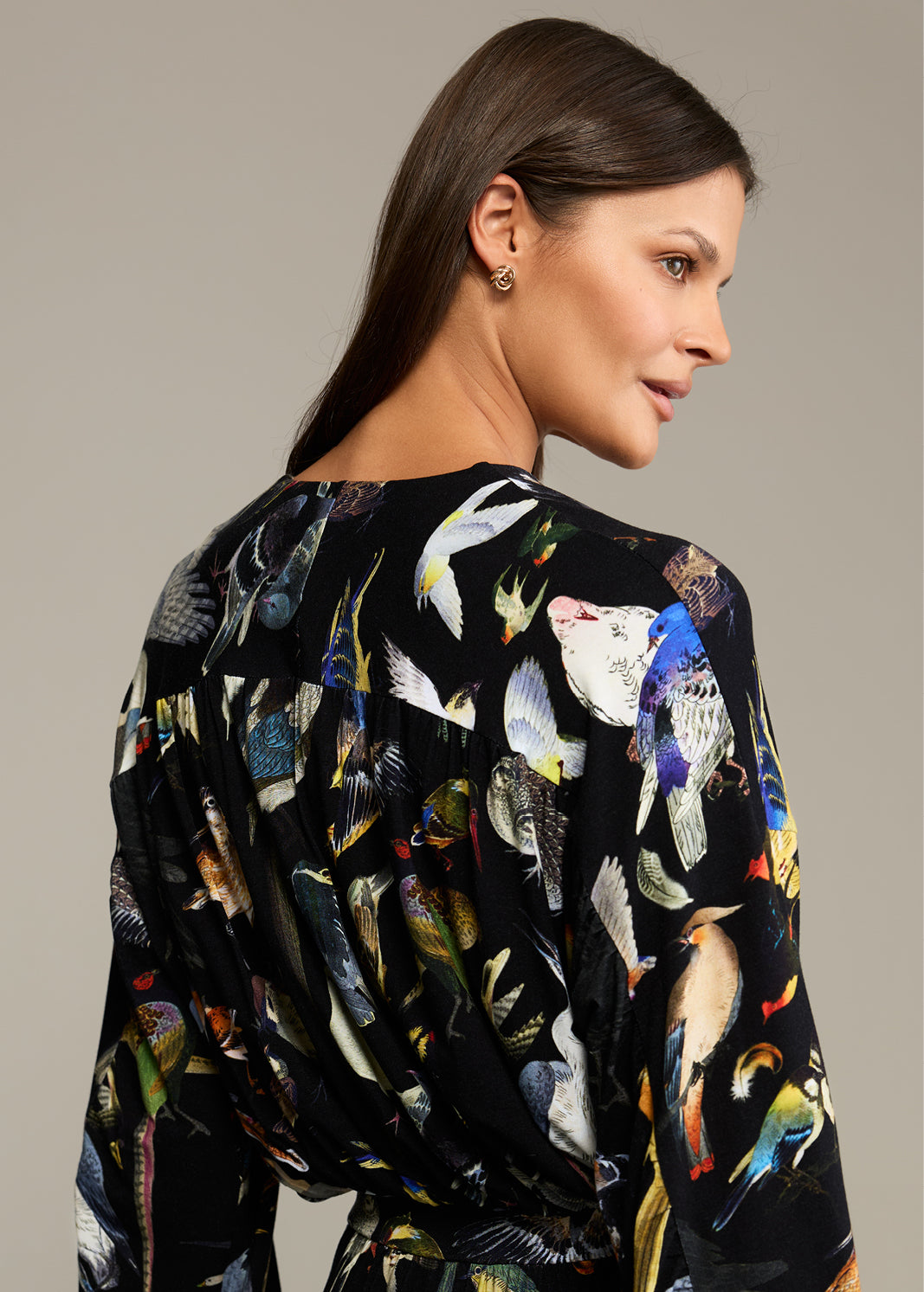 Sukienka SIMPLY ME print ptaki Warszawy